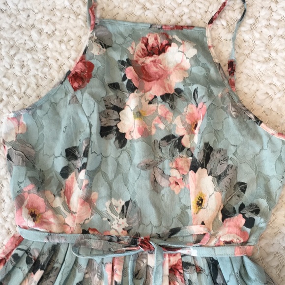 NWT Lace Fit & Flair Floral Dress Netted Underlay - Picture 3 of 16